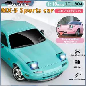 RC카 LDRC LD1804 RC 드리프트 카 118mazda Mx5 24G 2WD ESP 자이로 LED 조명 풀 스케일 제어 차량용