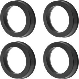 INFINAUTO 87mm 자동차 휠 허브 중심 링 블랙 폴리카보네이트 센터 샤프트 충격 흡수 4개