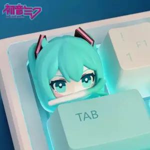 미쿠피규어 하츠네 미쿠 애니메이션 키 캡 Fufuvocaloid 만화 수지 3