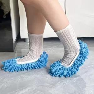 고품질 극세사 청소 덧신 바닥청소 슬리퍼 커버 2p 청소용덧신 슬리퍼걸레 걸레신발 청소걸레 WFLZF2V