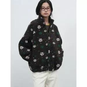 GENERALIDEA 플라워 패턴 플리스 점퍼 [BROWN] / WBE4L07523