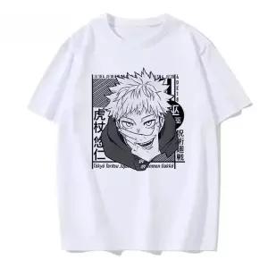고죠피규어 사토루 주술회전 티셔츠 만화 애니메이션 Jujutsu Kaisen T 셔츠 Gojo Satoru 탑 Yuji Itadori