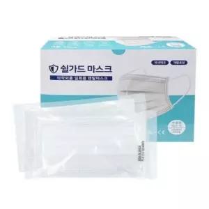 파츠 쉴가드 고 마스크 MB필터 흰색 50장입 개별포장 편안한마스크 박스(20개입)