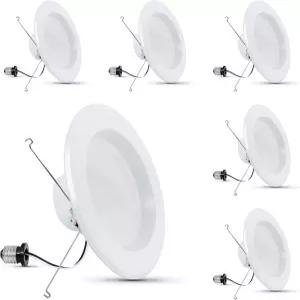 Feit Electric 5인치 또는 6인치 LED 오목 조명 리트로핏 다운라이트 120와트 등가 고출력 2000루멘 5000K