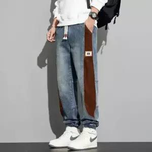 남자 팬츠 가을 봄 캐주얼 조거 스트링 배기 배기핏 청바지 9부 젠3