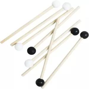 8Pcs 스틸 텅 드럼 망치 실로폰 글로켄슈필 5.7인치 우드 타악기 스틱 고무