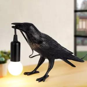 OVANUS 까마귀 램프 - 전구 버드 밝기 조절 가능한 라이트 고딕 할로윈 장식 침대 침실 거실