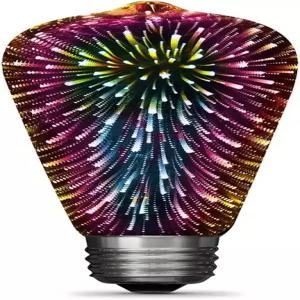 Feit 일렉트릭 인피니티 3D 불꽃 LED 전구 ST19 ST19/PRISM/LED 1 카운트 1팩 멀티컬러