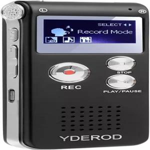 강의 회의 인터뷰를 위한 YDEROD 8GB 디지털 음성 활성화 USB MP3 AB 반복 기능이 있는 HD 사운드 미니