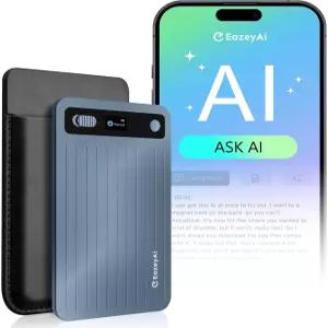 EAZEYAI AI 음성 기 기술로 전사 및 요약 앱 제어 기능이 있는 노트 40개 언어 지원 64GB 메모리 강의 회의
