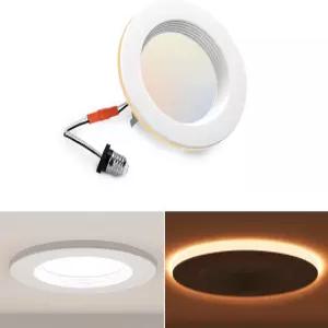 파워아시아 1팩 4인치 LED 캔 조명 야간 5CCT 리트로핏 오목 선택 가능 2700K-6000K 디밍 9W=55W 630LM