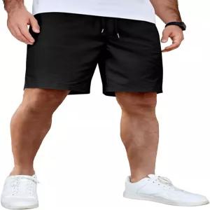 COOFANDY 남성 캐주얼 반바지 면 신축성 허리 스트링 경량 여름 해변