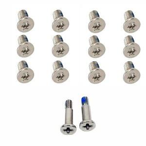 Dell XPS 15 9550 9560 9570 노트북용 베스트 부품 12pcs M2x3mm 실버 Torx T5 하단 커버 나사 및 2pcs 명판 교체