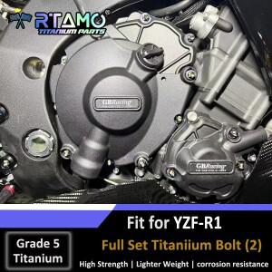 RTAMO 티타늄 합금 볼트 오일 탱크 캡 앞 발판 멍에 너트  YZF-R1 용 하트 가드 배기관 Gbracing 커버