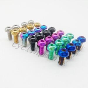 티타늄 자전거 물병 케이지 볼트 병 홀더 랙 사이클링 액세서리 부품 M5 x 12mm 4 개
