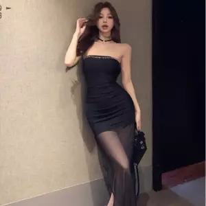 원피스 스커트 하계 H라인 원턱 슬림핏 톱 핫피스 옆트임 여자스커트 원템1