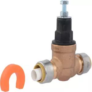 연결 해제 클립 직접 3/4인치 푸시가 있는 캐시 아크메 EB45 압력 조절 밸브 폴리 탑 60 PSI 샤크바이트