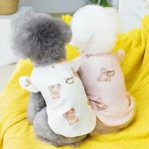 [반려] 곰돌이 하네스 프릴티셔츠 강아지옷