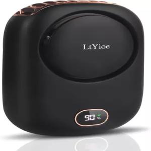 LtYioe 미니 선풍기 휴대용 USB 충전식 강력한 공기 흐름을 갖춘 책상 다기능 LED 스마트 디스플레이 및