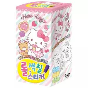 산리오캐릭터즈 헬로키티 롤 색칠스티커 컬러링롤 색칠공부 도안 놀이 유아 어린이 어린이집선물