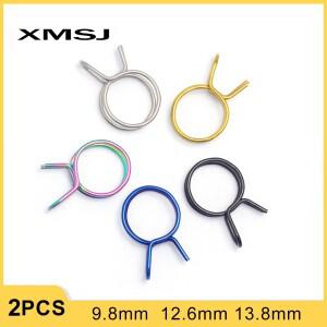 XMSJ  라인 호스 튜빙 용수스틸 클립 클램프 모음 키트 바이크 오토바이 더블 와이어 튜브 파이프 9.8mm 12