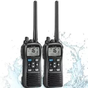 아이콤 IC-M73 선박용 해상용 VHF 마린 고성능 무전기 2대 세트 