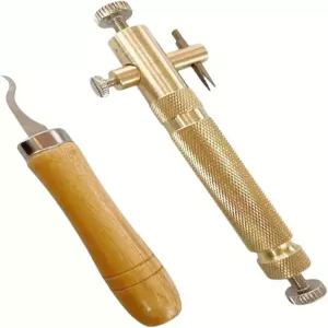 투오렌 첼로 비올라 퍼플링 상감 그루브 카버 바이올린 제작 도구 Luthier 위한 1세트 나이프 및 청소 홈
