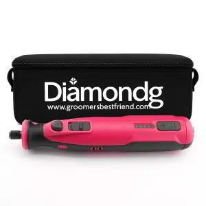 대형 및 소형견을 위한 조용한 사운드와 LED 팁이 있는 Diamondg 무선 개 네일 그라인더 4시간 런타임 -