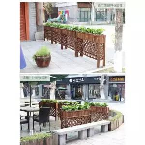 야외 칸막이 원목 낮은파티션 화분 나무 화이트 100x90x25 인테리어 파티션 플