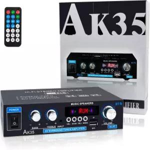 스피커용 홈 오디오 리시버 200W 블루투스 50 RMS 30W x 2 AK35 스테레오 20 채널 파워 USB/TF/C/AUX 입력