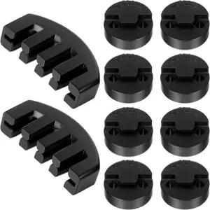 10Pcs 비올라 음소거 연습 블랙 바이올린 4/4 고무 원형 스타일 발톱