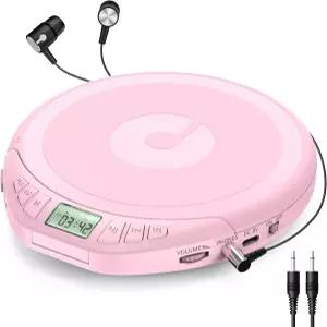 이어폰이 장착된 게레이 휴대용 CD 플레이어 미끄러짐 방지 충격 기능이 있는 카 홈용 디스크맨 LCD