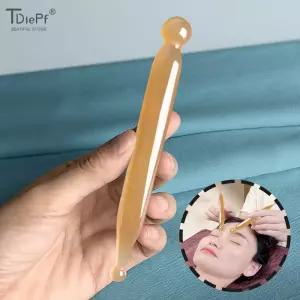 마사지 스틱 천연 옥 스톤 Gua Sha 얼굴 침술 포인트 펜 한의학 Guasha Beauty Messager Tool