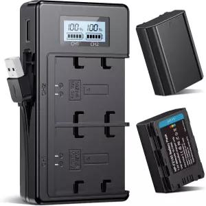 NPFZ00 Battery 2x2600mAh Replacement Camera Charger Set for A7III A7IV A7C A7CII A7R V A7S A A9 A9R