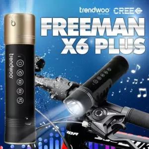 TRENDWOO PLUS아웃도어 자전거 라이트 블루투스 스피커 프리맨X6