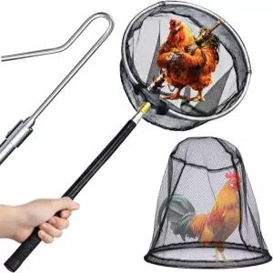 스테인리스 스틸 접이식 닭 망 오리 거위 및 작은 새의 안전한 을 위해 다리 걸이가 있는 6인치에서