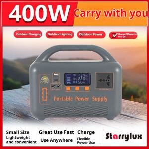 220V 400W 휴대용 태양광 발전기 비상등 캠핑용 가정용 백업 야외 전원