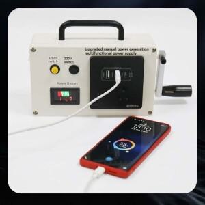 손으로 돌리는 발전기 220V 150W 야외 캠핑 고출력 가정용 이중 용도  휴대용