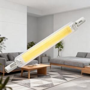 R7s LED 램프 220v 10W/20W 118mm 실내외 조명 밝은 튜브 화이트 COB 유리 가정용 플러드라이트 전구 에너