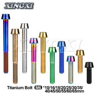 Xingxi 티타늄 M6x10 16 18 20 25 30 35 40 45 50 55 60 65mm 알렌 키 테이퍼 헤드 나사 자전거 브레이크 B