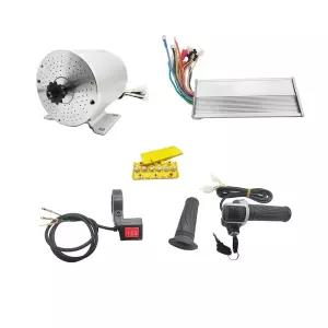 1000W 전기 브러시리스 DC 모터 키트 - 48V 3500rpm 20.8A 속도 컨트롤러 및 Go 카트 E-Bike 스로틀