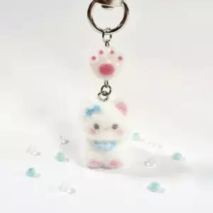 밀크 고양이 키링 생일 커플 남자 여자 행운 귀여운 커플템