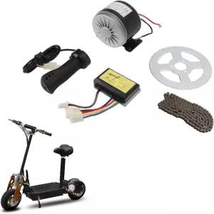 전기 스쿠터 모터 컨트롤러가 장착된 DC 12V 250W 2750RPM 고속 카트 키트 72개의 톱니 체인 휠 46개의