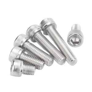 스테인리스 스틸 알렌 소켓 헤드 캡 나사 볼트 M7 M9 완전 미세 거친 피치 1mm 1.25mm