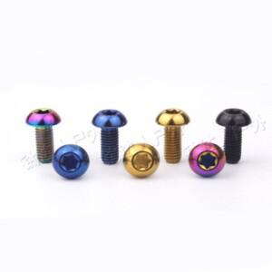 6Pcs 티타늄 볼트 M5x10  브레이크 로터 용 12mm 나사 산악 자전거 및 도로 T25 Torx 헤드