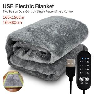 USB 전기 난방 담요 과열 보호 플러시 겨울 워밍업 조절 가능 온도 타이밍 5단계 패드