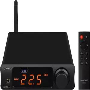 리모컨이 있는 의 DX3+ LDAC 폰 ES9038Q2M XU208 NFCA Bluetooth50 오디오 디코더 USB/Opt/Coax DAC AMP