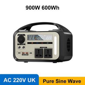 휴대용 발전소 900W 태양광 AC 220V 야외 LiFePO4 충전 스테이션 캠핑용