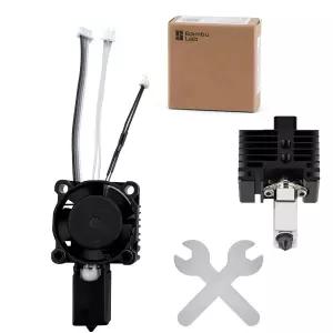 오리지널 밤부 랩 X1C X1E 핫엔드 완성 키트 올인원 경화 강철 0.4mm 노즐 X1 시리즈 3D 프린터 압출기