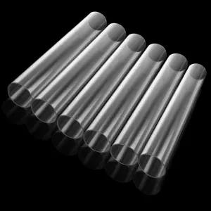 라니아케아 6PCS 투명 폴리카보네이트 튜브 지름 2인치 50mm 원형 DIY 플라스틱 길이 단단한 저장 벽